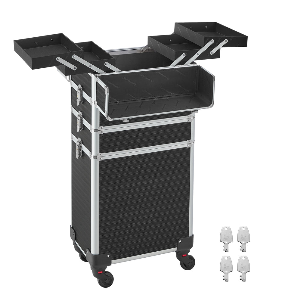 SONGMICS JHZ015B01 Valise de maquillage 4-en-1 — noir JHZ015B01