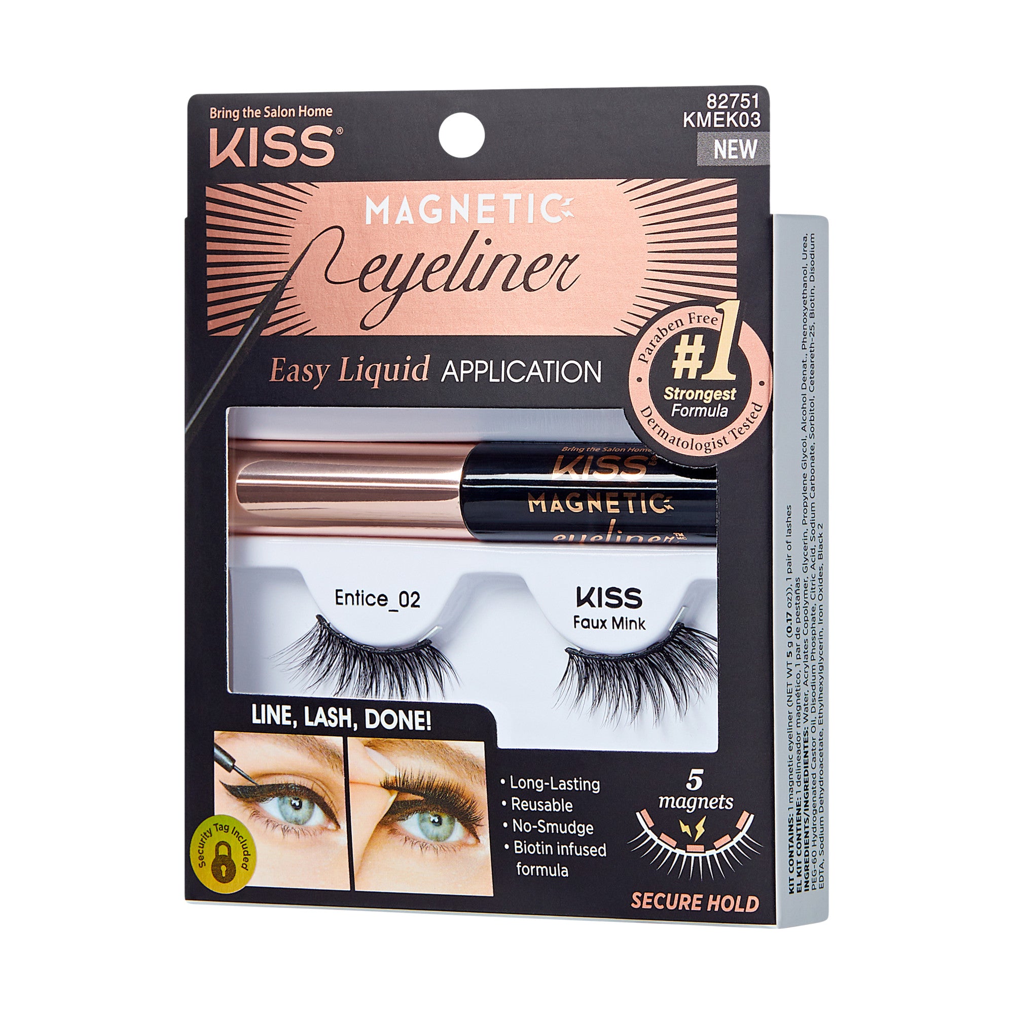 KISS Magnetic Eyeliner & Lashes Entice
