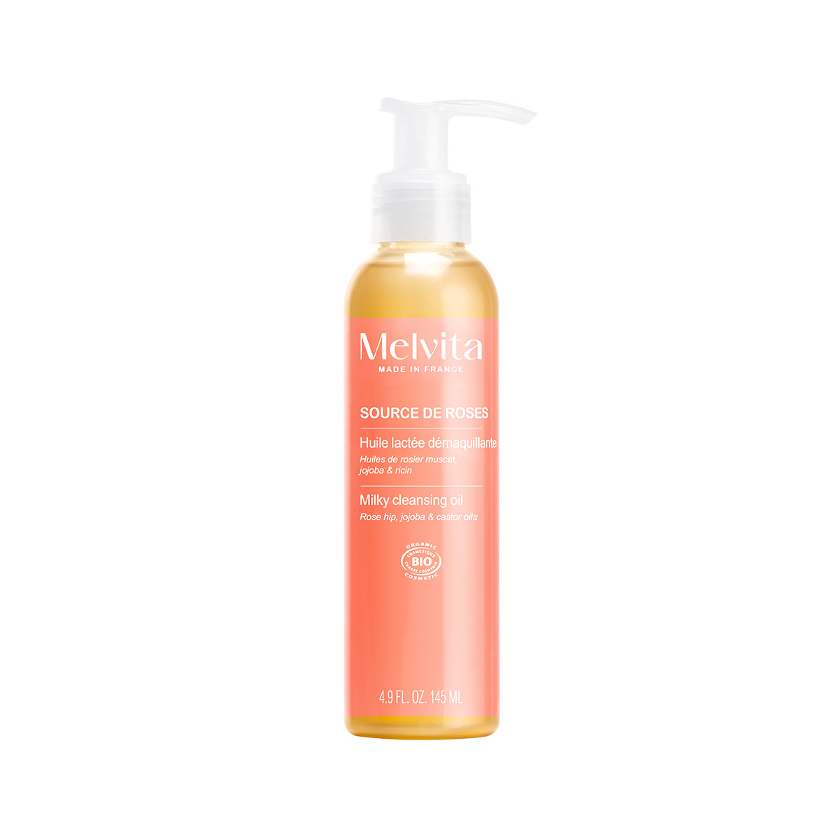 Melvita Source de Roses Huile Lactée Démaquillante 145 ml