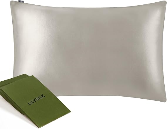 LilySilk 22 momme enveloppe — gris argenté, 40 × 60 cm