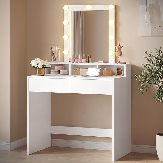 VASAGLE Kailyn RDT114W01, blanc nuage — modèle et finition comparés