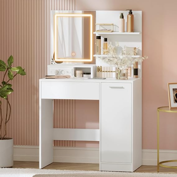 VASAGLE Custos RDT138W01, blanc nuage — modèle et finition comparés