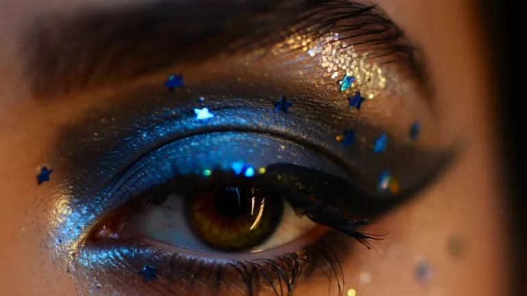 Maquillage Des Yeux En Bleu