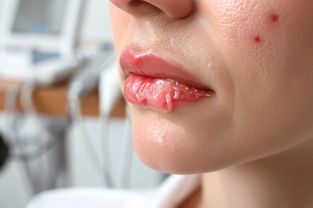 Œdème après injection acide hyaluronique lèvres : que faire ?