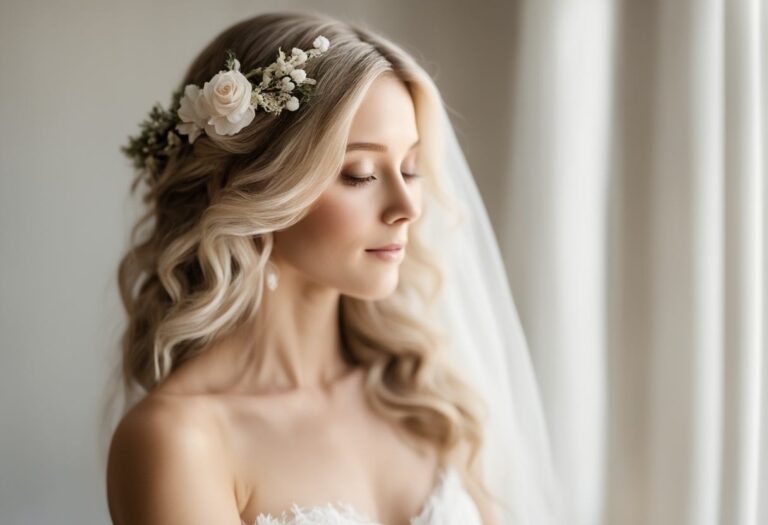 Coiffure Blond Cendré Pour Le Mariage